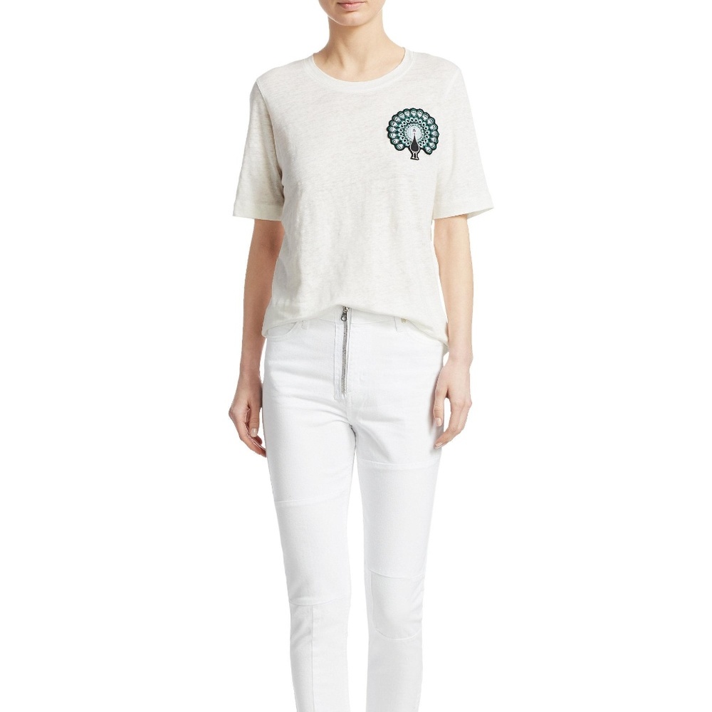Maje Tina Peacock Embroidered Tee